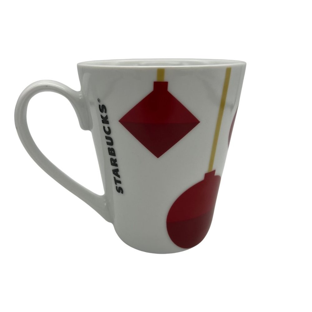 2012 Starbucks Holiday / Christmas Mug - Ornaments - 4.25" Tall 13 Ounce